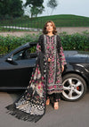Boundless Dreams- EMBROIDERED LINEN FRONT CENTER PANEL in black color.